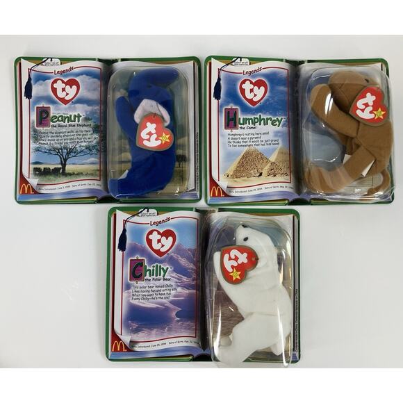 McDonald’s Happy Meal Ty Teanie Beanie Babies 2000 Legends Bundle (3pcs) - Picture 1 of 7